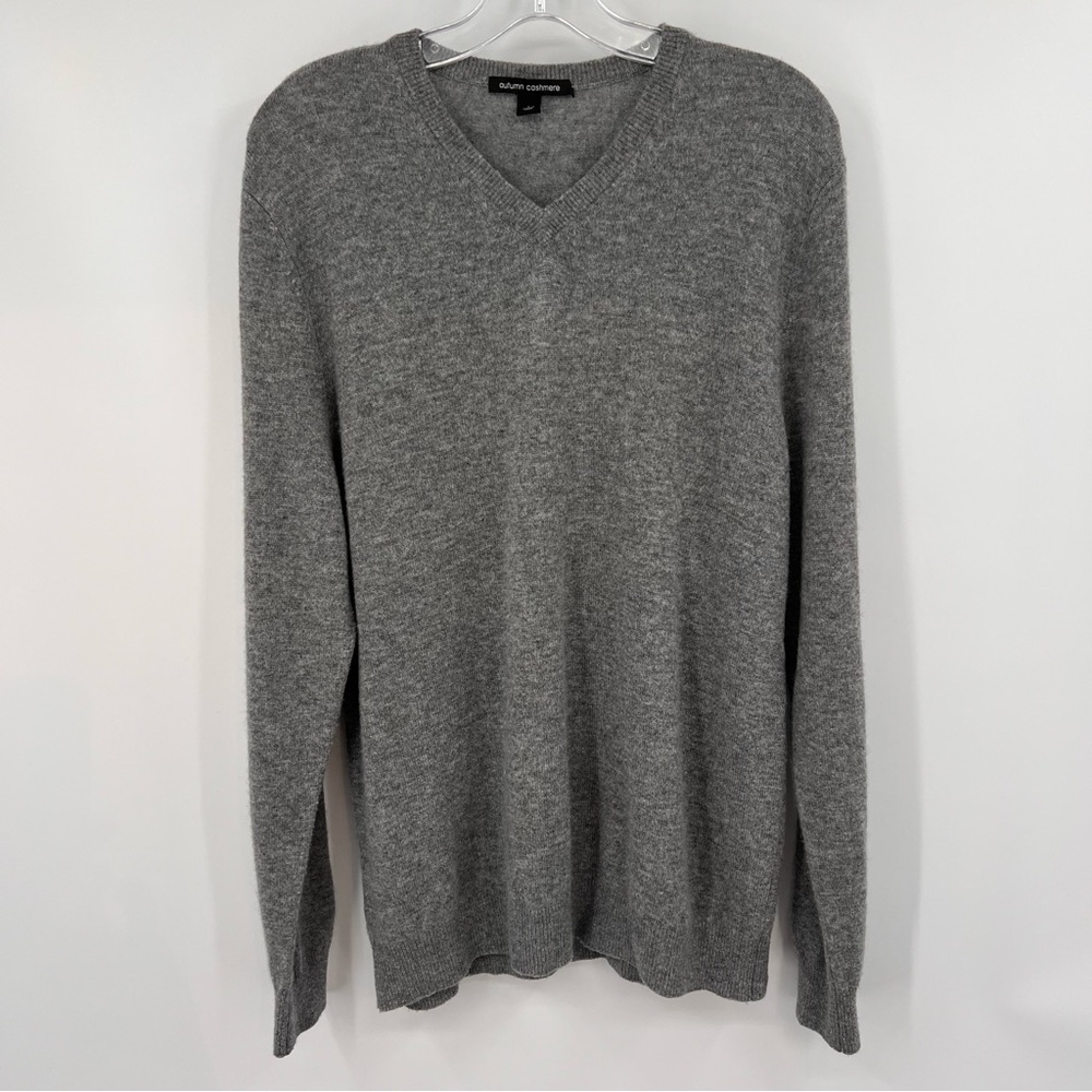Autumn Cashmere Men V‎ neck wool cashmere blend L
